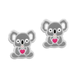 Ohrstecker|Silber Ohrstecker|Elfen Schmuck Kinder Ohrstecker Koala mit Herz 925 Silber