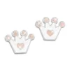 Ohrstecker|Silber Ohrstecker|Elfen Schmuck Kinder Ohrstecker mit Kronen weiß und rosa mit Glitzer 925 Silber