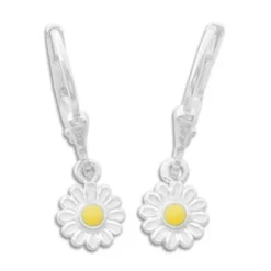 Ohrhänger|Silber Ohrhänger|Elfen Schmuck Kinderschmuck Ohrringe Gänseblümchen 925 Silber