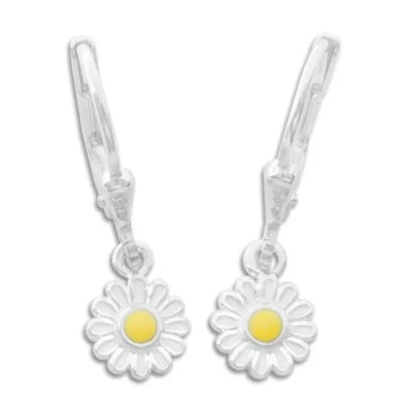 Ohrhänger|Silber Ohrhänger|Elfen Schmuck Kinderschmuck Ohrringe Gänseblümchen 925 Silber