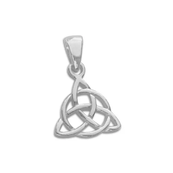 Anhänger Für Damen|Silber Anhänger|Elfen Schmuck Kleiner Triquetra Anhänger glänzend 925 Silber