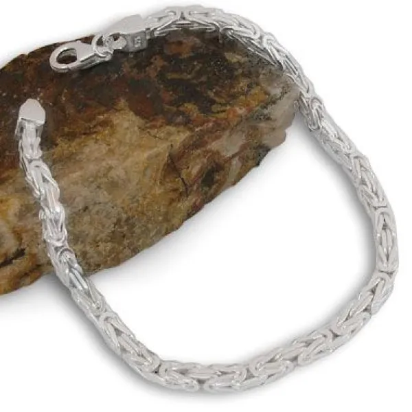 Herrenarmbänder|Damenarmbänder|Elfen Schmuck Königsketten Armband 925 Silber 3 mm 21 cm