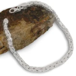Herrenarmbänder|Damenarmbänder|Elfen Schmuck Königsketten Armband 925 Silber 3 mm 19 cm