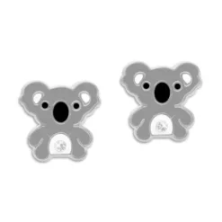 Ohrstecker|Silber Ohrstecker|Elfen Schmuck Koala Ohrstecker mit Kristallen 925 Silber