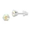 Ohrstecker|Ohrstecker|Elfen Schmuck Kristall Ohrstecker bunt rund 5 mm 925 Silber