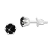 Ohrstecker|Ohrstecker|Elfen Schmuck Kristall Ohrstecker schwarz rund 5 mm 925 Silber
