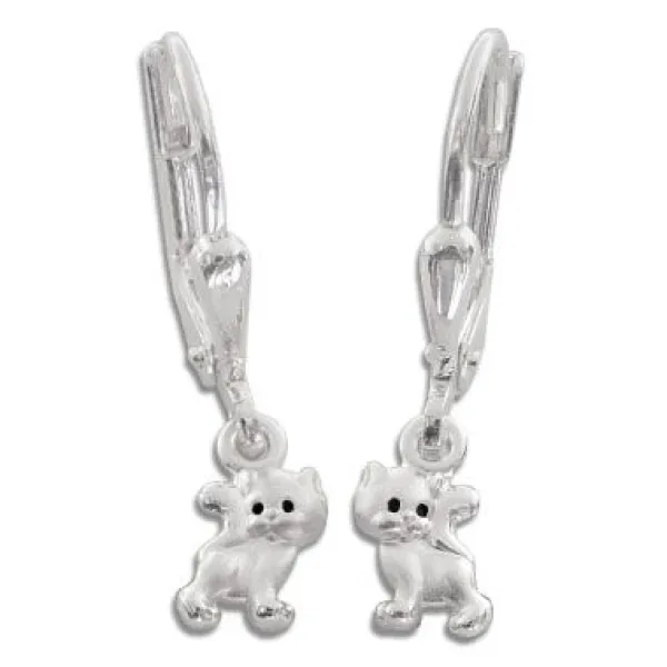 Ohrhänger|Silber Ohrhänger|Elfen Schmuck Kätzchen Ohrringe 925 Silber