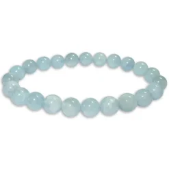 Damenarmbänder|Kugelarmbänder|Elfen Schmuck Kugelarmband Aquamarin 8 mm 19,5 cm