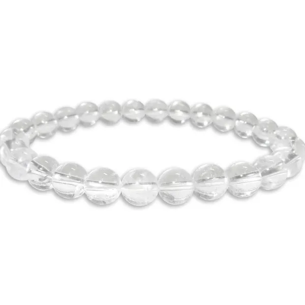 Herrenarmbänder|Kugelarmbänder|Elfen Schmuck Kugelarmband Bergkristall 8 mm 21 cm