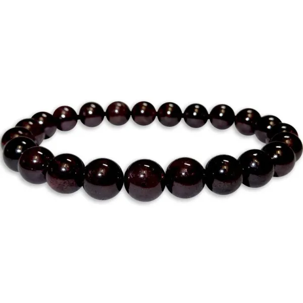 Damenarmbänder|Kugelarmbänder|Elfen Schmuck Kugelarmband Granat 8 mm 19 cm