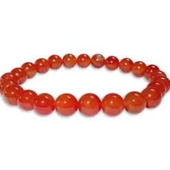 Damenarmbänder|Kugelarmbänder|Elfen Schmuck Kugelarmband Karneol 8 mm 20 cm