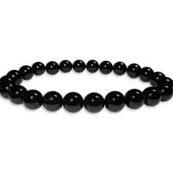 Herrenarmbänder|Damenarmbänder|Elfen Schmuck Kugelarmband Onyx 8 mm 19,5 cm