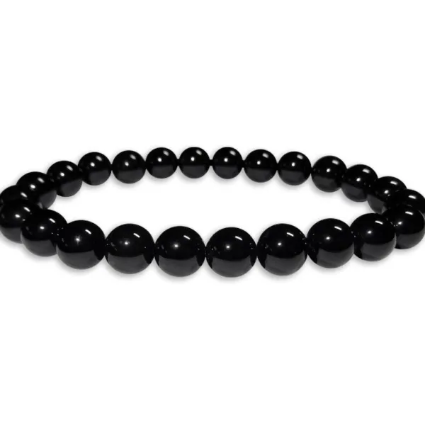 Herrenarmbänder|Damenarmbänder|Elfen Schmuck Kugelarmband Onyx 8 mm 19,5 cm