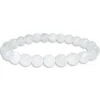 Damenarmbänder|Kugelarmbänder|Elfen Schmuck Kugelarmband Regenbogenmondstein weiß 8 mm 19 cm