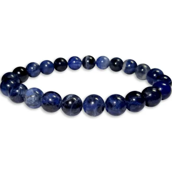 Herrenarmbänder|Damenarmbänder|Elfen Schmuck Kugelarmband Sodalith 8 mm 19,5 cm