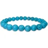 Herrenarmbänder|Damenarmbänder|Elfen Schmuck Kugelarmband Türkis 8 mm 19,5 cm