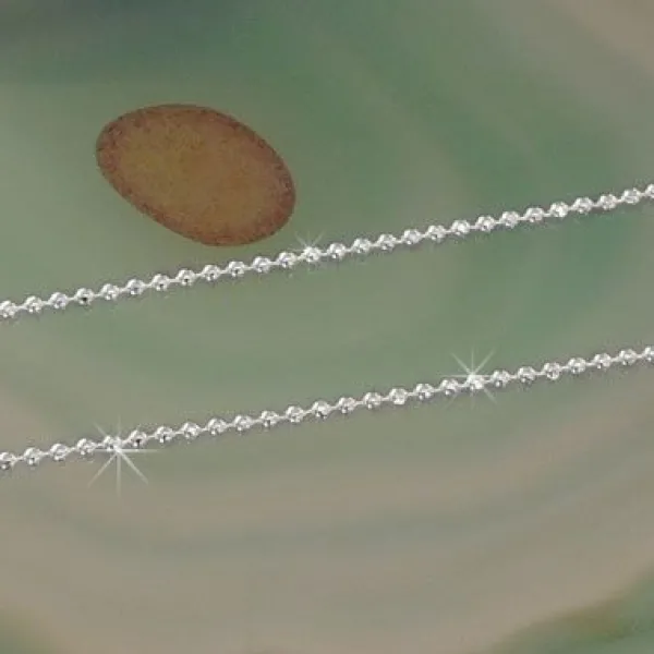 Damenketten|Weitere Ketten Aus Silber|Elfen Schmuck Kugelkette 925 Silber 1,1 mm 60 cm