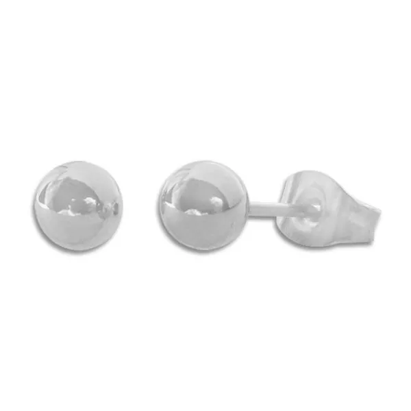 Ohrstecker|Ohrstecker|Elfen Schmuck Kugel Ohrstecker Edelstahl glänzend 6 mm