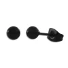 Ohrstecker|Ohrstecker|Elfen Schmuck Kugel Ohrstecker Edelstahl schwarz glänzend 5 mm