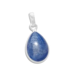Anhänger Für Damen|Edelstein Anhänger In Silber|Elfen Schmuck Kyanit Anhänger Tropfen 925 Silber