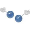 Ohrstecker|Edelstein Ohrringe|Elfen Schmuck Kyanit Ohrstecker 6 mm 925 Silber