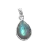Anhänger Für Damen|Edelstein Anhänger In Silber|Elfen Schmuck Labradorit Anhänger Tropfen 925 Silber
