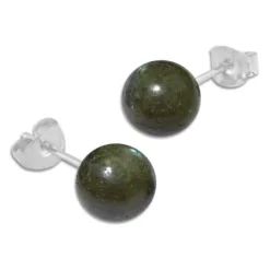 Ohrstecker|Edelstein Ohrringe|Elfen Schmuck Labradorit Ohrstecker 8 mm 925 Silber
