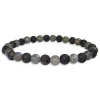 Damenarmbänder|Kugelarmbänder|Elfen Schmuck Labradorit und Lava Kugel Armband 6 mm 19 cm