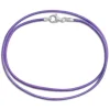 Damenketten|Elfen Schmuck Lederband flieder lila 45 cm mit 925 Silber Verschluss