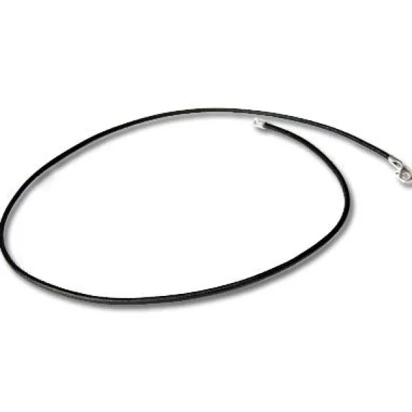 Damenketten|Elfen Schmuck Lederband schwarz 42 cm mit 925 Silber Verschluss