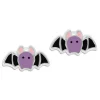 Ohrstecker|Silber Ohrstecker|Elfen Schmuck Lila schwarze Fledermaus Ohrringe Halloween 925 Silber