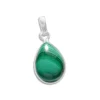 Anhänger Für Damen|Edelstein Anhänger In Silber|Elfen Schmuck Malachit Anhänger Tropfen 925 Silber