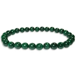 Damenarmbänder|Kugelarmbänder|Elfen Schmuck Malachit Kugel Armband 6 mm 19 cm