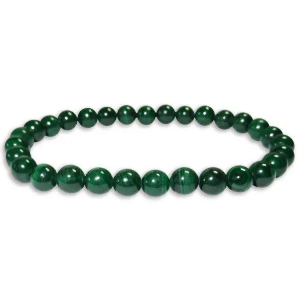 Damenarmbänder|Kugelarmbänder|Elfen Schmuck Malachit Kugel Armband 6 mm 19 cm