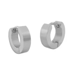 Klapp-creolen|Klapp-creolen|Elfen Schmuck Mattierte Mini Klapp-Creolen Edelstahl 10 x 3 mm
