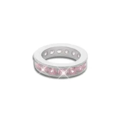 Anhänger Für Kinder|Silber Anhänger|Elfen Schmuck Mädchen Taufring mit rosa Zirkonia 925 Silber