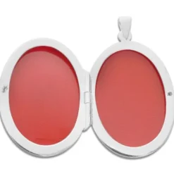 Anhänger Für Damen|Silber Anhänger|Elfen Schmuck Medaillon oval mit Engel 925 Silber
