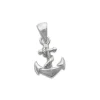 Anhänger Für Damen|Silber Anhänger|Elfen Schmuck Mini Anker Anhänger geschwärzt 925 Silber