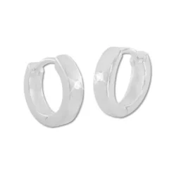 Klapp-creolen|Klapp-creolen|Elfen Schmuck Mini Creolen mit Zirkonia 925 Silber