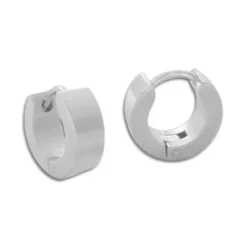 Klapp-creolen|Klapp-creolen|Elfen Schmuck Mini Klappcreolen Edelstahl mattiert 10 x 4 mm