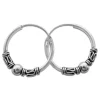 Creolen|Creolen|Elfen Schmuck 16 mm große Gothic Creolen Ohrringe mit Kugel 925 Silber