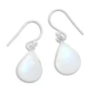 Ohrhänger|Edelstein Ohrringe|Elfen Schmuck Mondstein Ohrringe mit großen Tropfen 925 Silber