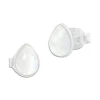 Ohrstecker|Edelstein Ohrringe|Elfen Schmuck Mondstein Ohrstecker Tropfen 925 Silber