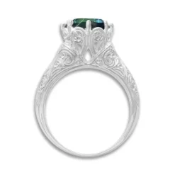 Damen Ringe|Edelstein Ringe|Elfen Schmuck Mystic Quarz Ring blau grün gelb Gr. 55 925 Silber
