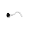 Weiterer Damenschmuck|Weiterer Silberschmuck|Elfen Schmuck Nasenstecker Spirale Zirkonia schwarz 3,5 mm 925 Silber