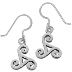 Ohrhänger|Silber Ohrhänger|Elfen Schmuck Ohrringe keltische Triskele Spirale 925 Silber