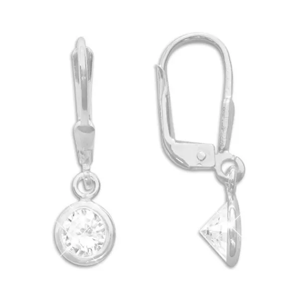 Ohrhänger|Ohrhänger|Elfen Schmuck Ohrringe mit runden Strass Kristallen 925 Silber