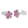 Ohrstecker|Silber Ohrstecker|Elfen Schmuck Ohrstecker Blume rosa 925 Silber