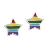 Ohrstecker|Silber Ohrstecker|Elfen Schmuck Ohrstecker bunte Sterne in gedeckten Farben 925 Silber
