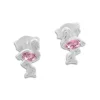 Ohrstecker|Silber Ohrstecker|Elfen Schmuck Ohrstecker Flamingo mit rosa Strass Steinen 925 Silber
